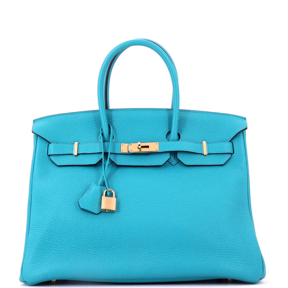 Hermes Birkin 35 Blue Togo with Gold Hardware